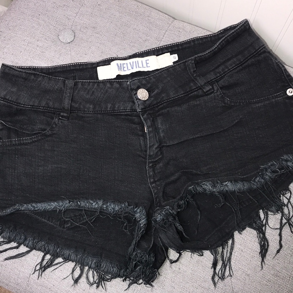 Brandy Melville Washed Black Jean Shorts